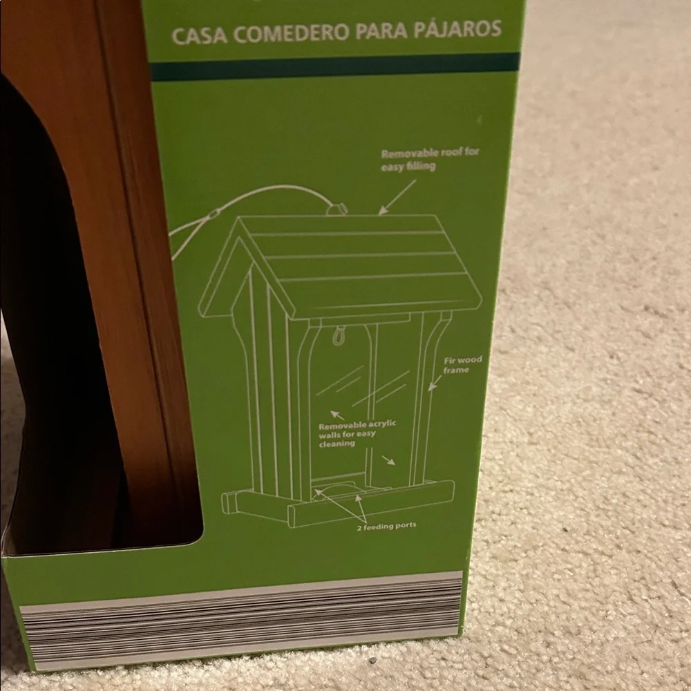 Green Bird House Feeder